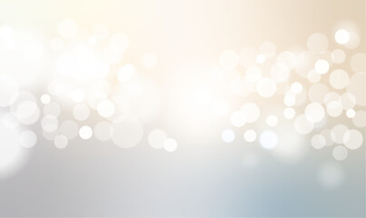 Bokeh silver gold and white background with texture. Bokeh colorful glows sparkle beautiful New year day concept. and used for background and display your product.