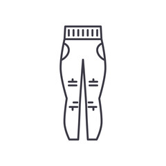 Throusers icon, linear isolated illustration, thin line vector, web design sign, outline concept symbol with editable stroke on white background.