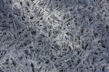 The original pattern was formed on the ice which has held down lake.