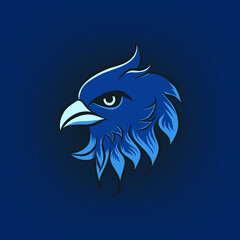 eagle head logo with dark blue color