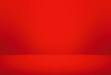 Red empty room studio gradient used for background and display your products- Vector
