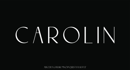 luxury modern font alphabetical vector set	
