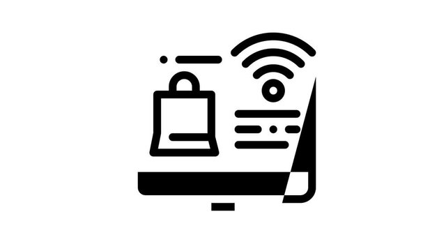 Internet Of Things IOT Icon Animation Wifi Signal In Bus And Truck, Cctv Camera And Drone Internet Of Things