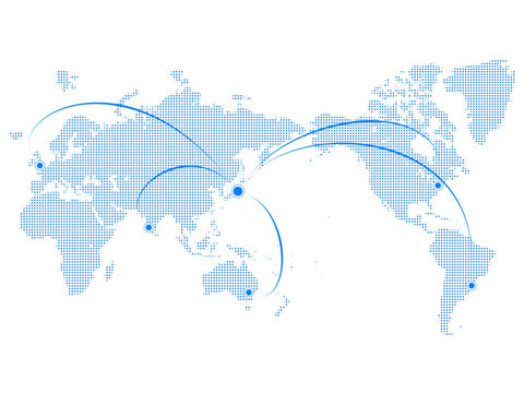 世界地図　地図　グローバル　地球　地球儀　ビジネス背景　大陸　日本地図