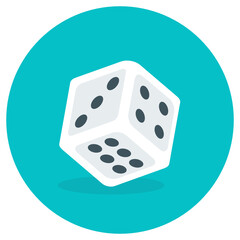 
Icon of casino game accessories, dice game 

