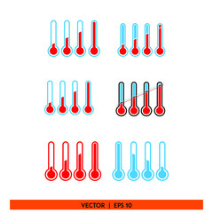 Icon vector graphic of thermometer sign set, good for template medical equipment pack, 