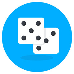 
Icon of casino game accessories, dices game 
