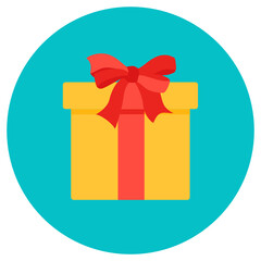 
Surprise gift, package vector in flat design 
