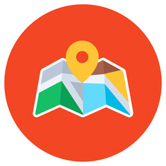 
An icon design map location, router direction vector 

