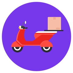 
Bike delivery icon in modern vector design

