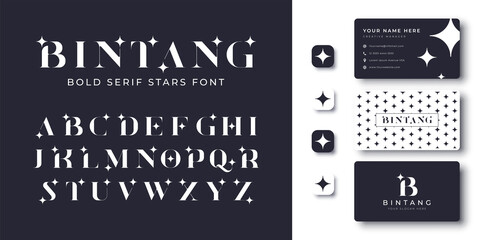 modern bold serif star font