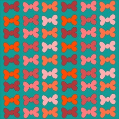 レトロなリボンパターン