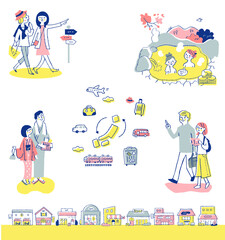 旅行イメージシーン　セット © hisa-nishiya