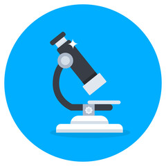 
Flat design of microscope, a laboratory research equipment 
