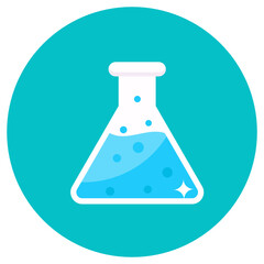 
Trendy flat rounded icon of erlenmeyer flask
