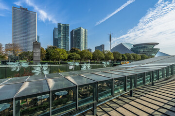 Skyline of urban architectural landscape in Hangzhou