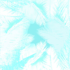 White Palm trees leaves abstract background