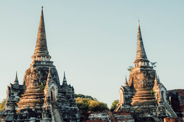 Fototapeta premium pictures of Wat (temples) in Ayutthaya, Thailand