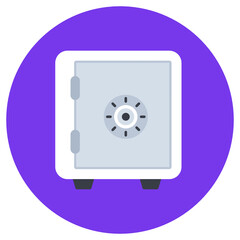 
Bank locker icon design, electronic vault 
