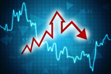 Naklejka premium 3d rendering business graph and documents, Real estate Concept