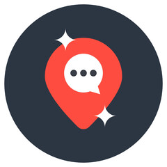 
Icon of chat location, editable design
