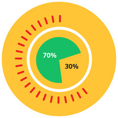 
Circle diagram, donut chart graphics 
 