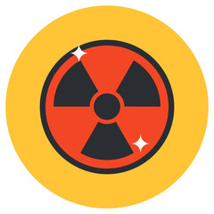 
Editable design of radioactive symbol icon
