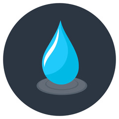 Fototapeta premium Editable design of water drop icon 
