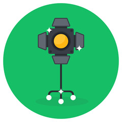 
Studio light vector, flat icon design 
