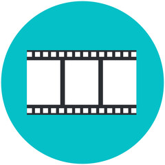 
Design of image reel, an icon of movie reel 
