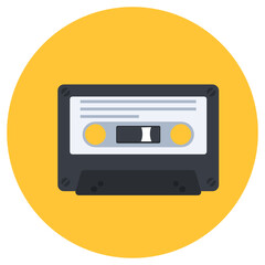 Magnetic tape recording format, cassette icon 