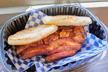 Chicharrón meal with arepa paisa