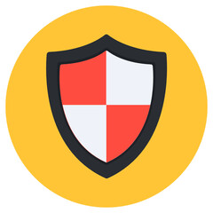 
Trendy editable vector of privacy shield 
