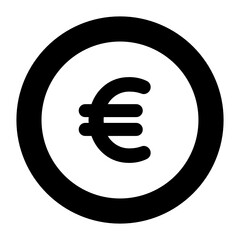
A vector of euro coin in modern flat style, european currency 