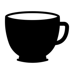 
Teacup icon, chocolate tea in editable style 
