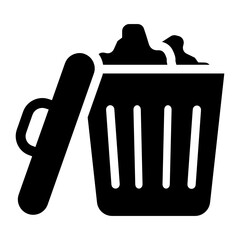 
A vector of dustbin in editable flat style 
