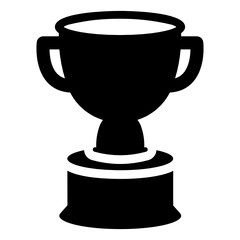 
Winner trophy icon in modern flat style 
