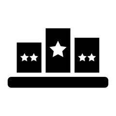 
Leaderboard vector style, position podium icon design 
