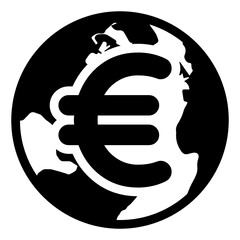 
Euro icon, flat vector of european money
