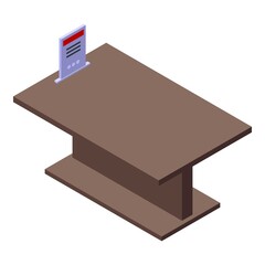 Restaurant table icon. Isometric of restaurant table vector icon for web design isolated on white background