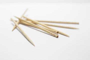 Tooth pick with selective focus on white