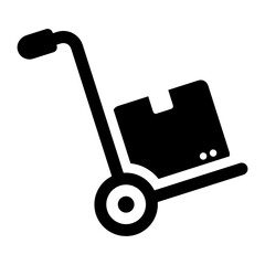 
Flat design of luggage cart icon
