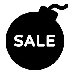 
An icon of blast sale, editable vector 
