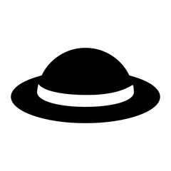 
Floppy hat icon in flat vector design.
