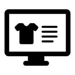 
Buy shirt online concept, trendy icon of internet shopping 

