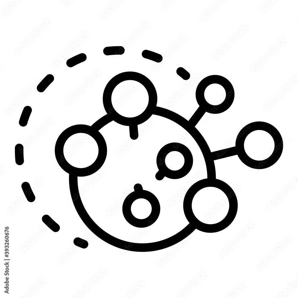 Poster tonsillitis bacteria icon. outline tonsillitis bacteria vector icon for web design isolated on white