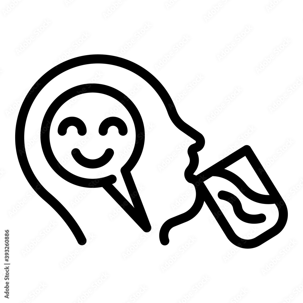 Poster tonsillitis drink icon. outline tonsillitis drink vector icon for web design isolated on white backg
