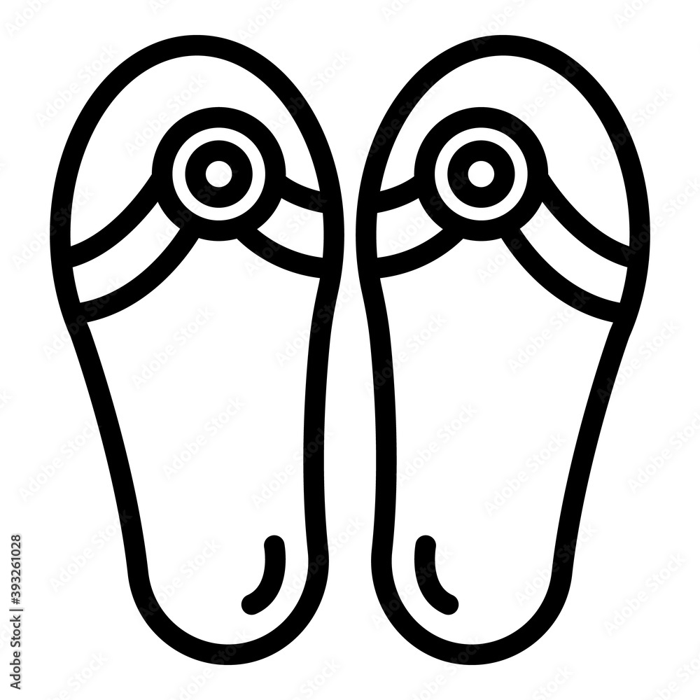 Aufkleber top view sandals icon. outline top view sandals vector icon for web design isolated on white backgro