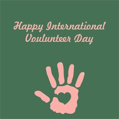 Creative poster or banner concept of international volunteer day, simple
eps 10