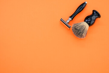 Shaving kit with copy space